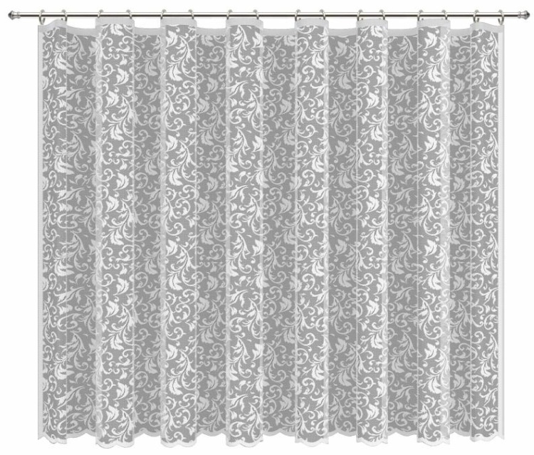 Тюль 170x165 см 1 шт, жаккард, белый